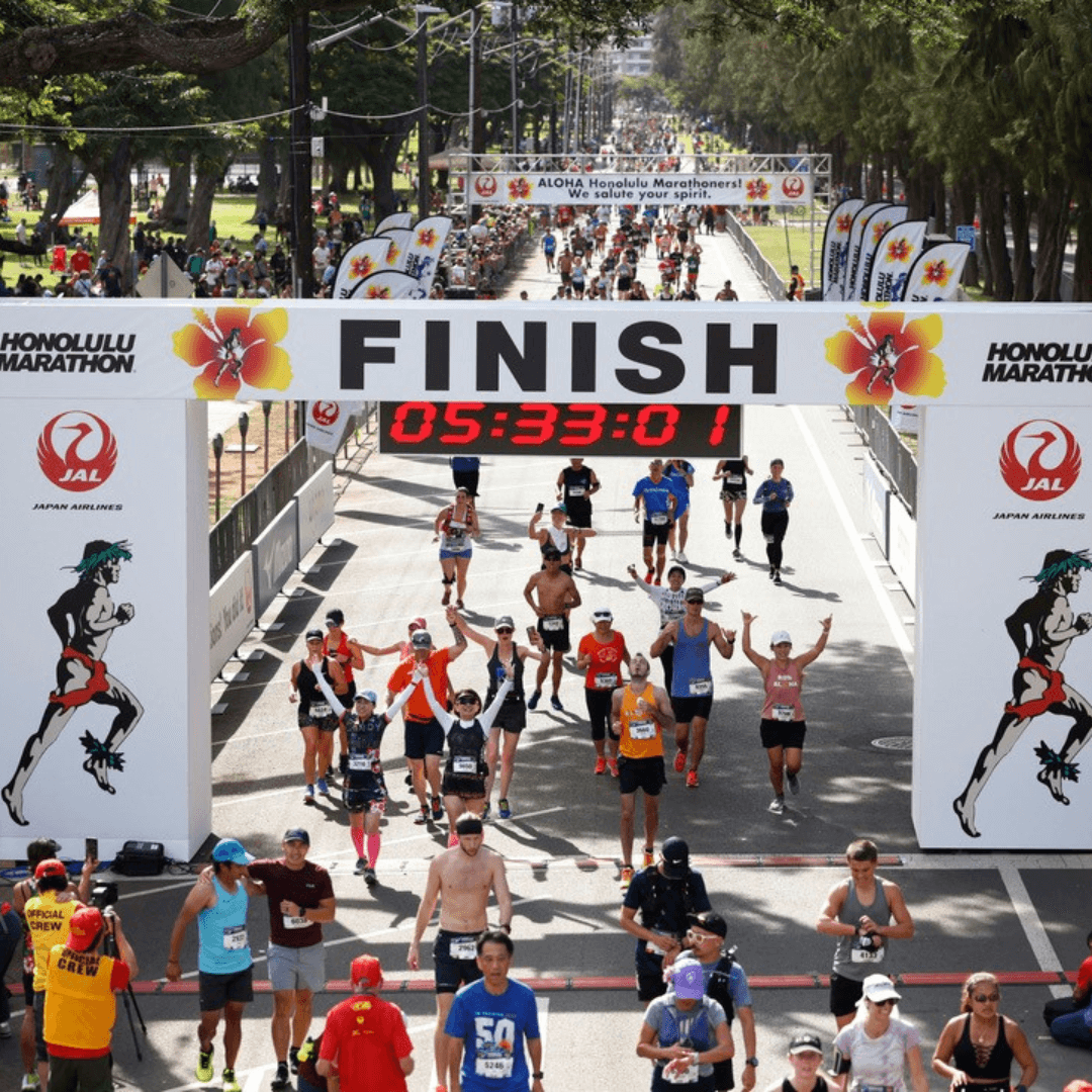 Honolulu Marathon finish