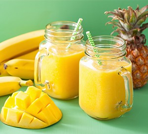 Banana, Mango And Pineapple Smoothie