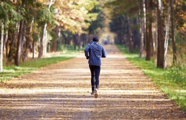 Runner training for a marathon.