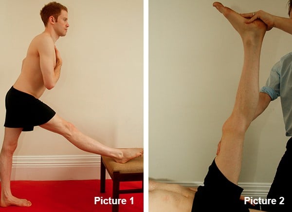Hamstring stretch and hamstring contraction