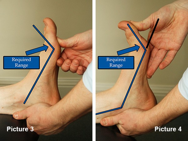 Toe extension range 