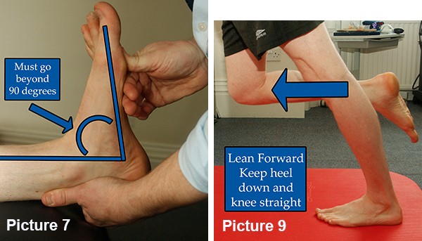 Calf length test and calf stretch