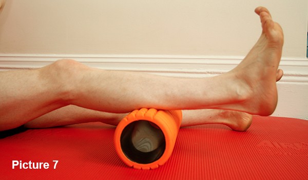 Calf tightness roller stretch